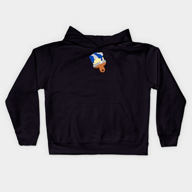 Paintbrush Kids Hoodie by traditionation